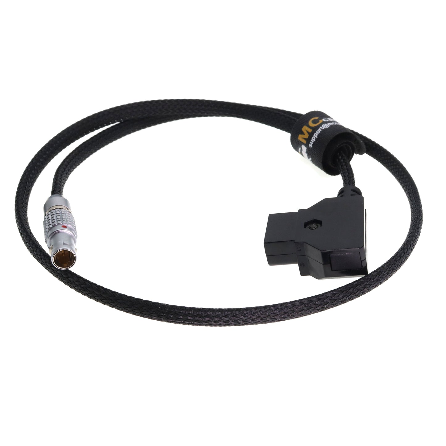 Flexible 2 Pin Male to D-tap Power Cable for Teradek, SmallHD Monitor, Vaxis Power Cord Braided Wire