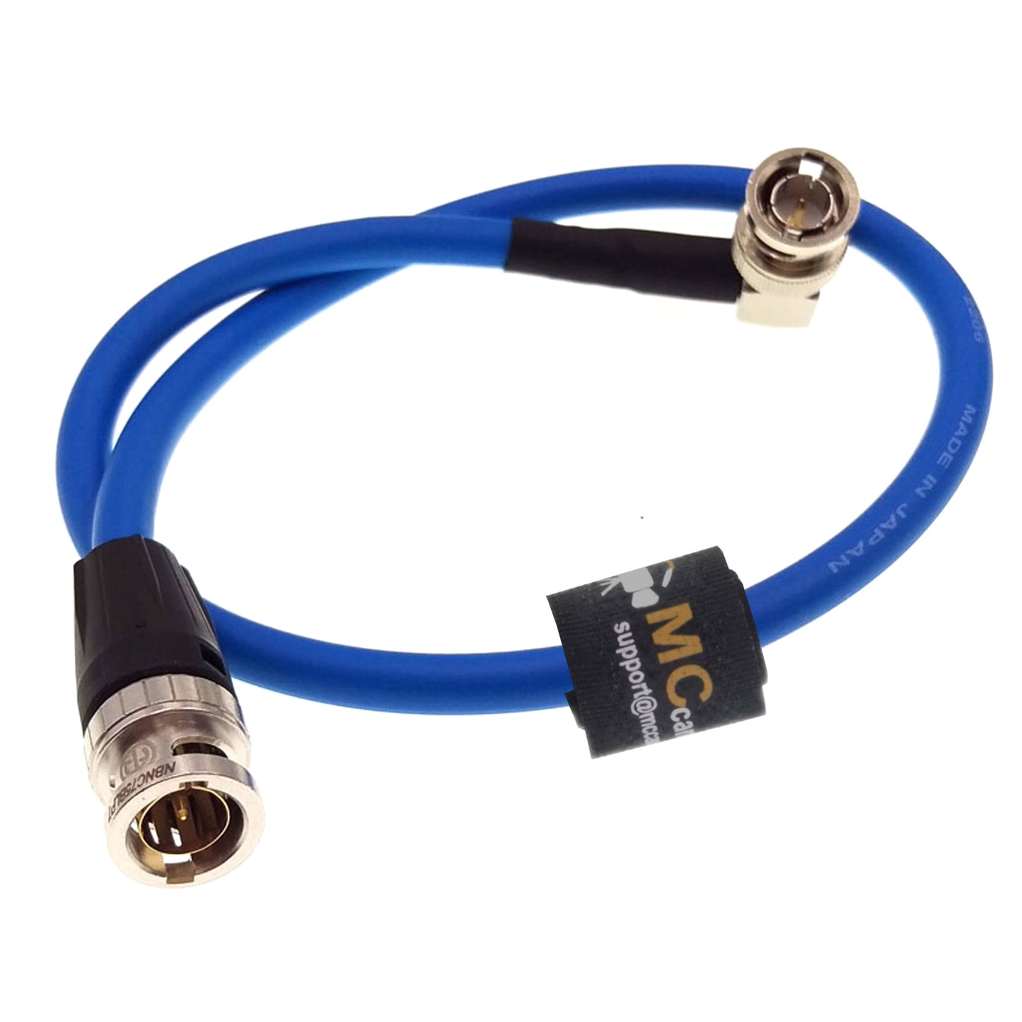 High Flex 12G 3G HD SDI 75 ohm Coaxial Video Cable 4K 60fps Right Angle to Straight BNC Canare LV-61S for Camera Monitor
