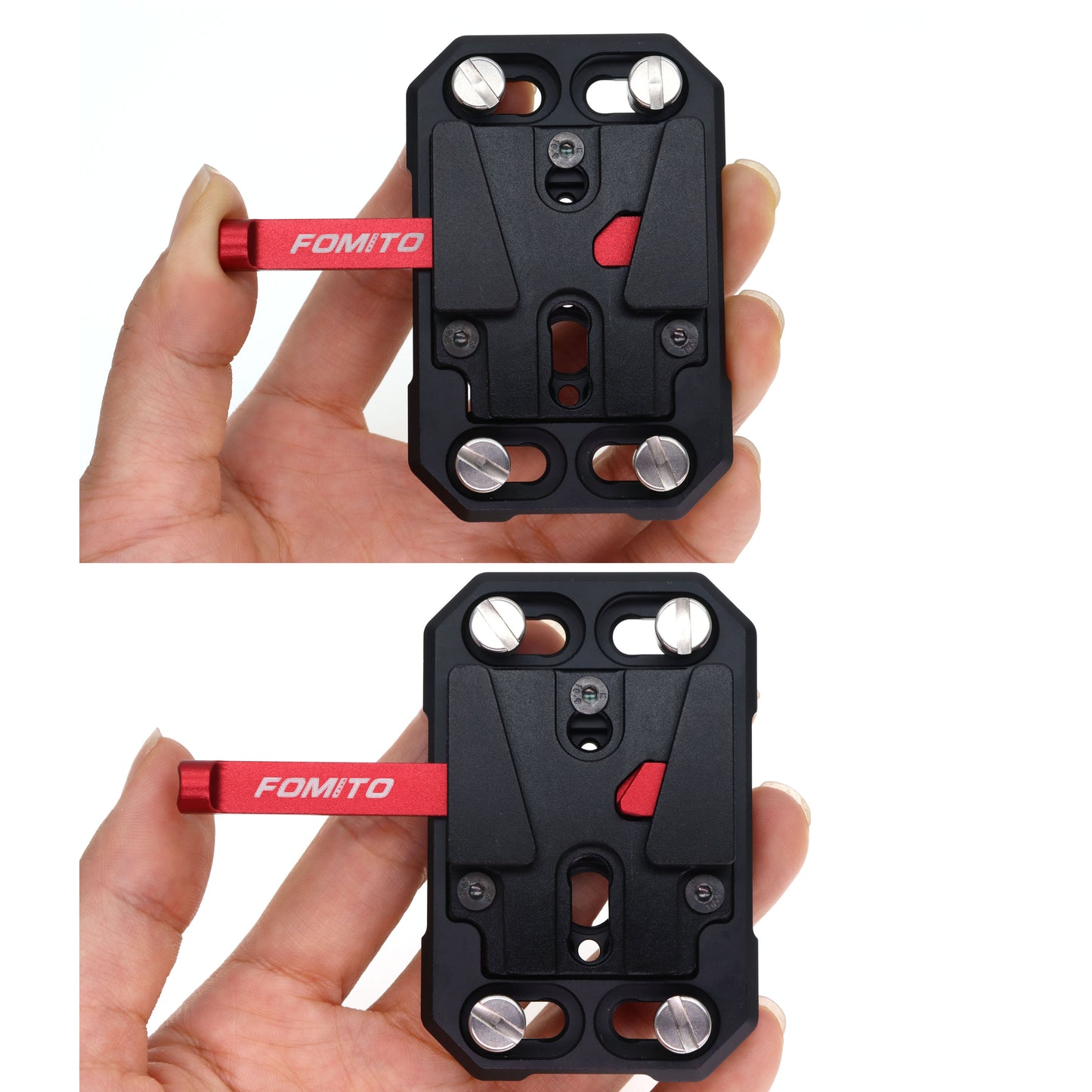 Mini V Mount Battery Plate, V-Lock Mount Battery Plate with 3/8 1/4 Screw for Camera Power Supply