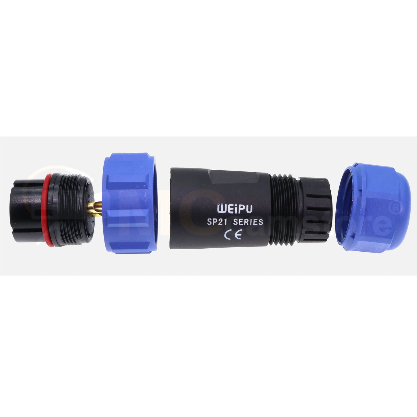2 Pin Aviation Circular Connector 12V 30A for BLUETTI AC200MAX AC300 EP500 RV DC Output Waterproof IP68 4-12mm Cable Plug Male Contact