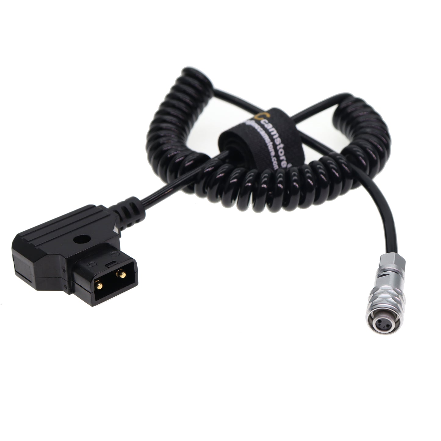 BMPCC 4K Power Coiled Cable for Blackmagic Pocket Cinema Camera 4K 6K from Gold Mount V Mount Battery, Weipu 2Pin to D Tap