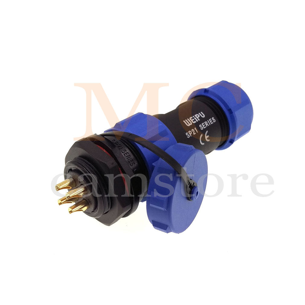 WEIPU SP21 IP68 Waterproof Connector, 2 3 4 5 5B 5C 6 6B 7 9 12 15pin Industrial Aviation LED Lamp Power Cable Plug Socket
