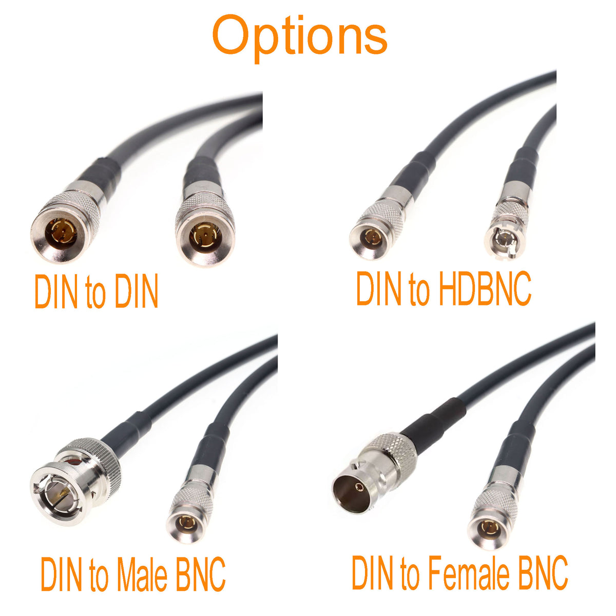 DIN 1.0/2.3 to HDBNC 3G/12G-SDI Video HD SDI Cable for RG179 1855A 75 Ohm for Sony FS7 Video Blackmagic Camera