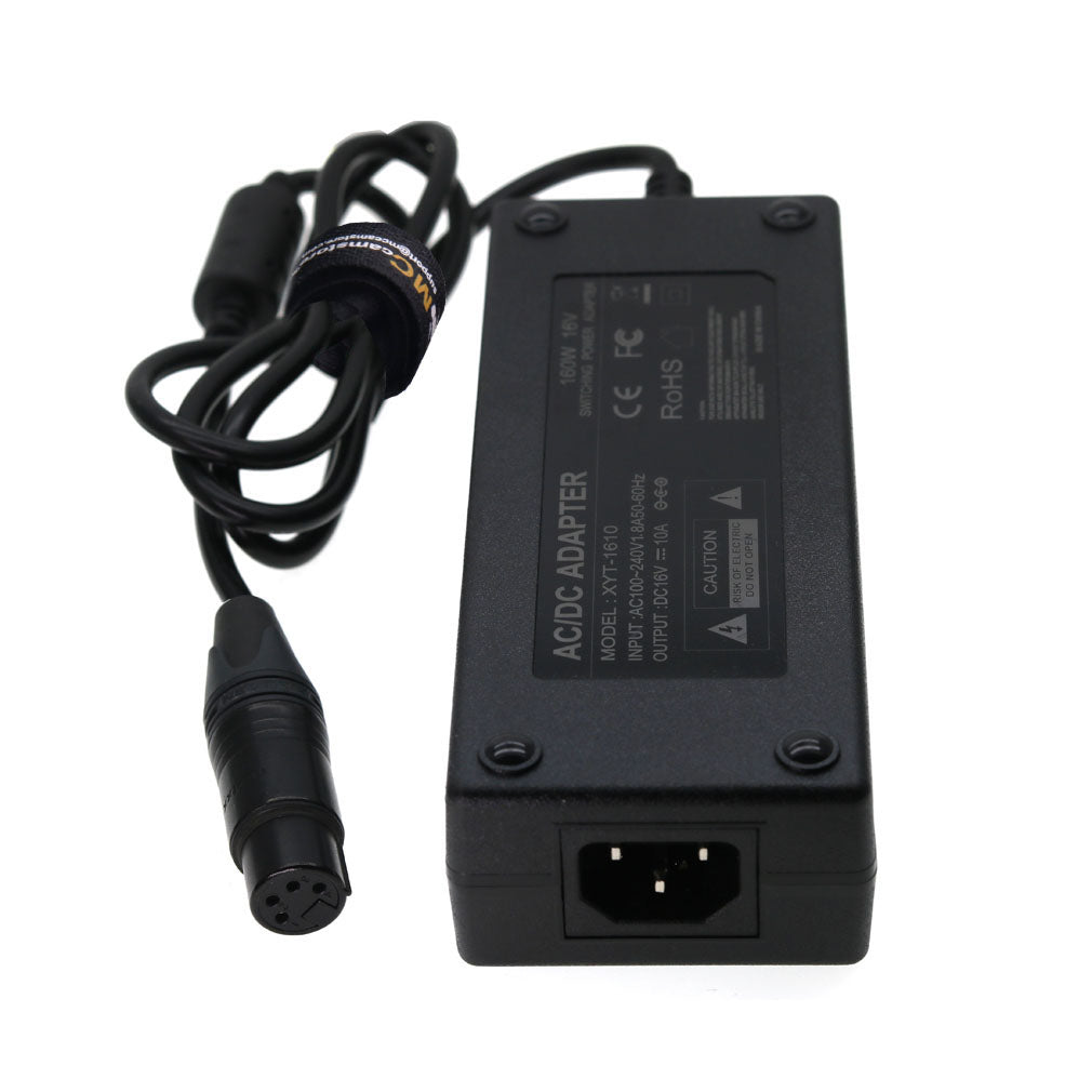 XLR 4 Pin AC Power Supply Adapter for Sony PMW F55 Venice Canon C400 C300 III C500 II C700 Blackmagic URSA VariCam Camera SmallHD 2400 16V 10A 160W