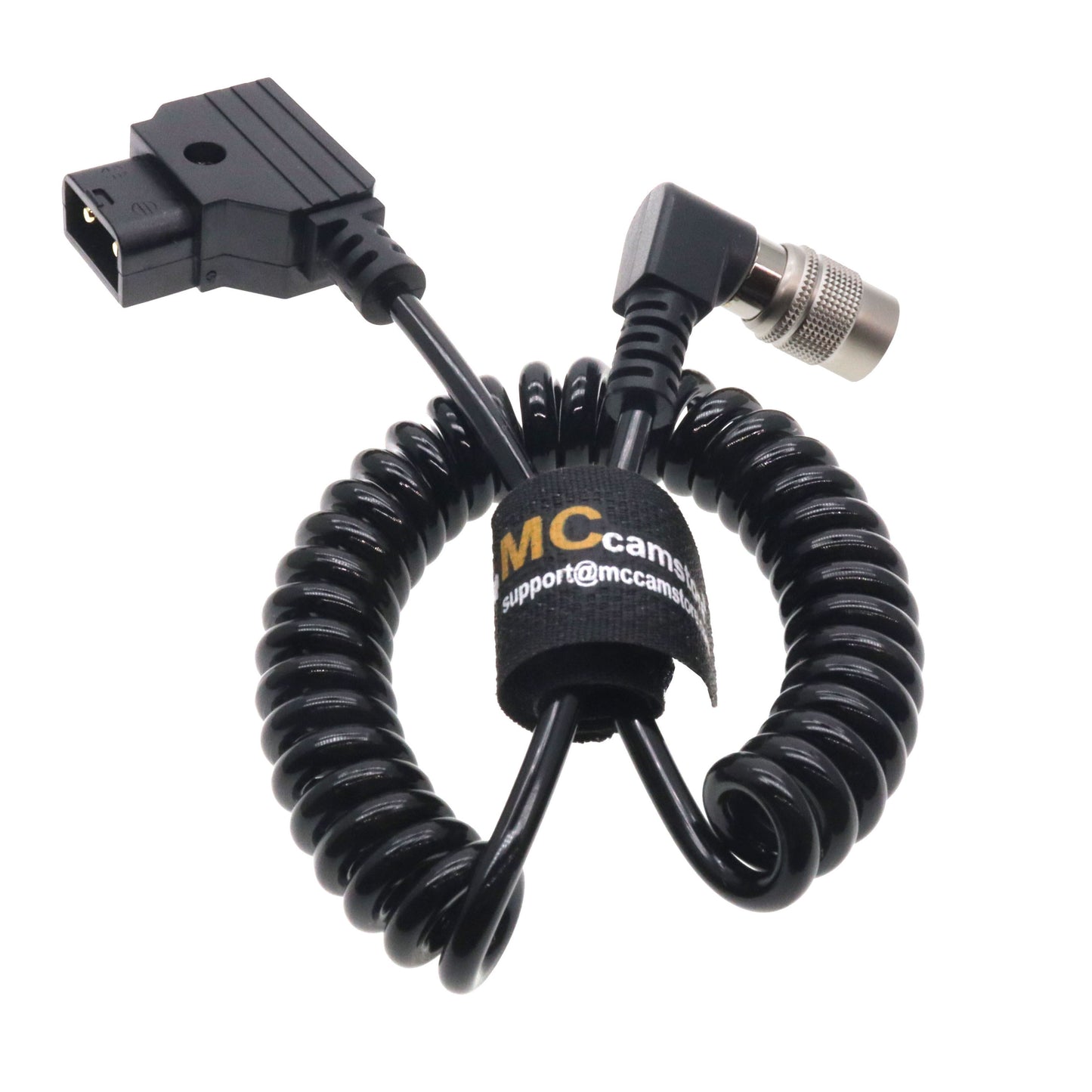 Hirose 4Pin Male to D-Tap for Zoom F4/F8/F8N Sound Devices 633/644/688/788T Coiled Cable