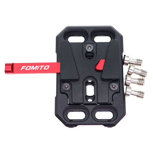 Mini V Mount Battery Plate, V-Lock Mount Battery Plate with 3/8 1/4 Screw for Camera Power Supply