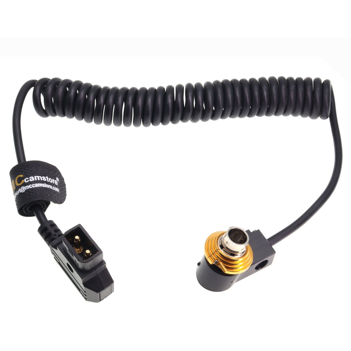 D tap to Right Angle 20-Pin Hirose Power Coiled Cable for Fujinon Cabrio Lens Servo Motor