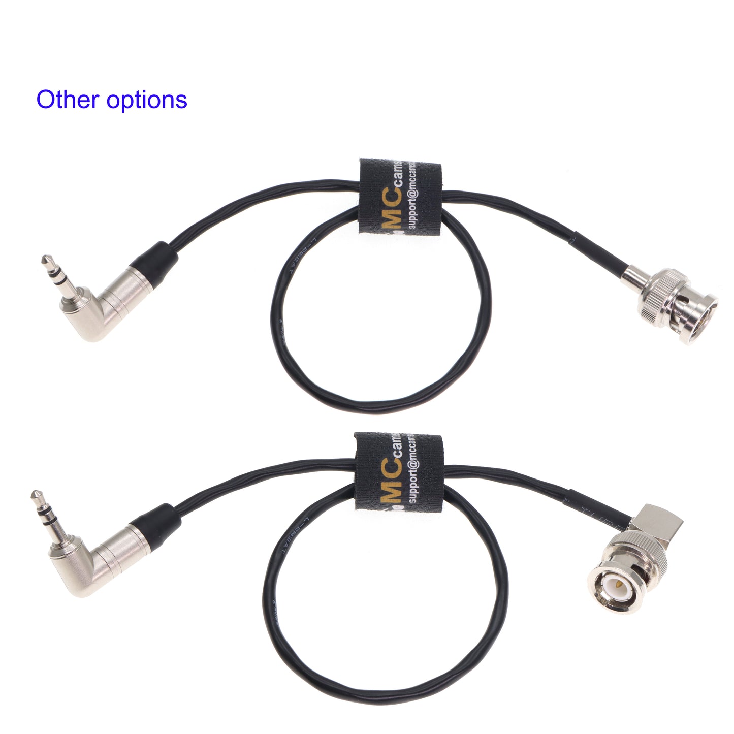 Timecode Cable Tentacle Sync 3.5mm TRS Jack to Right Angle BNC for Canon C70 C300 MK II C500 for Sony F55 FX9 FX6 Time Code Sync
