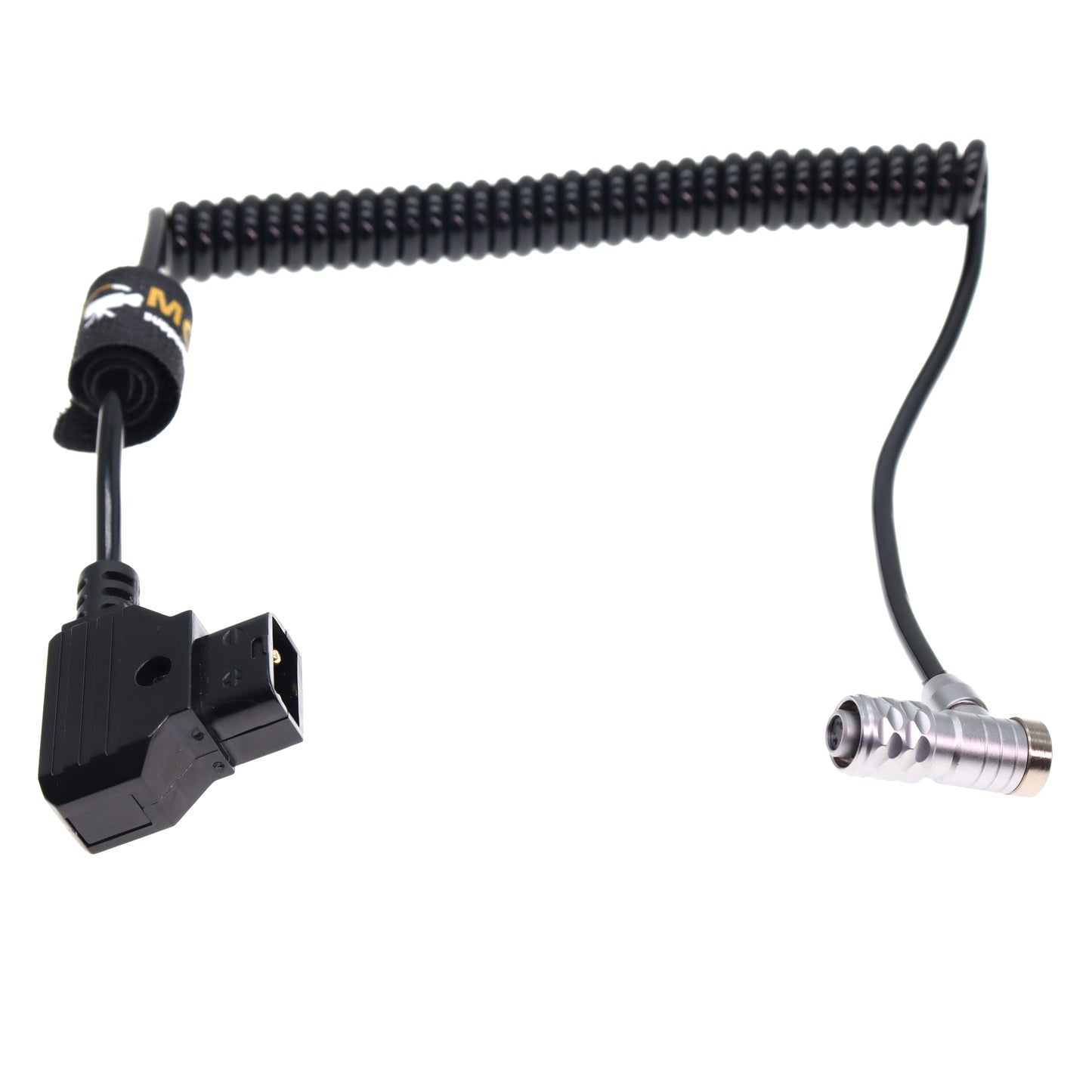 BMPCC 4K Power Coiled Cable for Blackmagic Pocket Cinema Camera 4K 6K from Gold Mount V Mount Battery, Weipu 2Pin to D Tap