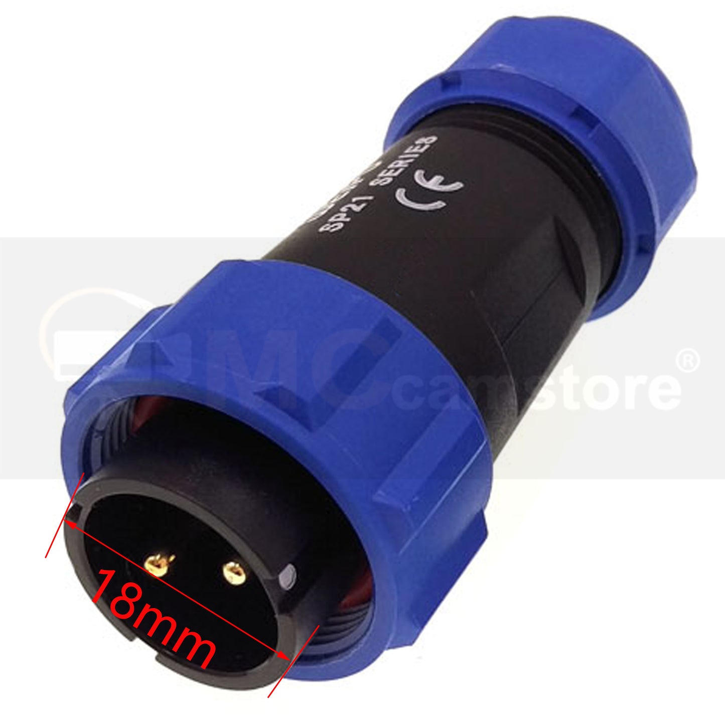2 Pin Aviation Circular Connector 12V 30A for BLUETTI AC200MAX AC300 EP500 RV DC Output Waterproof IP68 4-12mm Cable Plug Male Contact