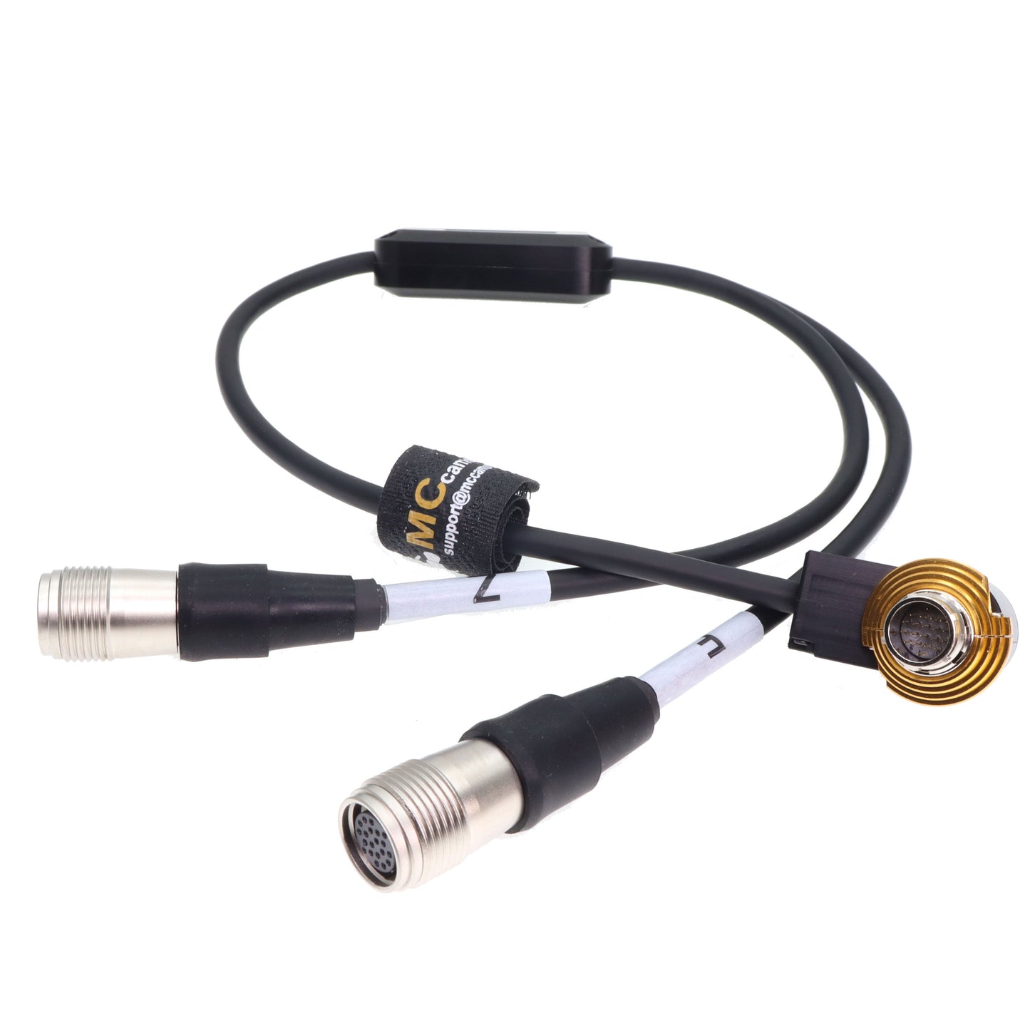 Stratus Lens Control Y Cable for Canon Cinema CN-E Servo Lenses for ikan Stratus Lens Control, Hirose 20 Pin Male to Dual 20pin Female