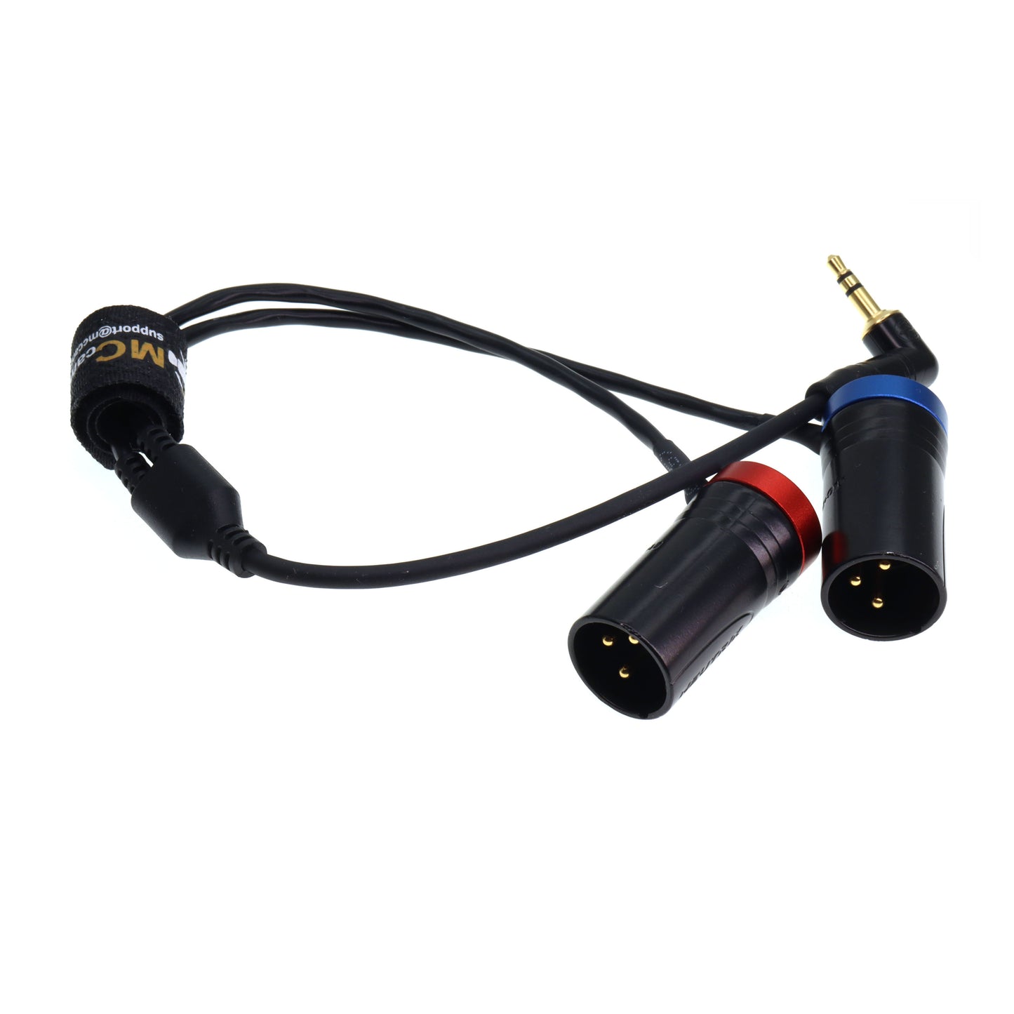 3.5 TRS Plug to Double Low-Profile XLR 3 Pin Male Y Cable for Rode Wireless GO II Dual Channel Wireless Microphone Receiver with Recorder