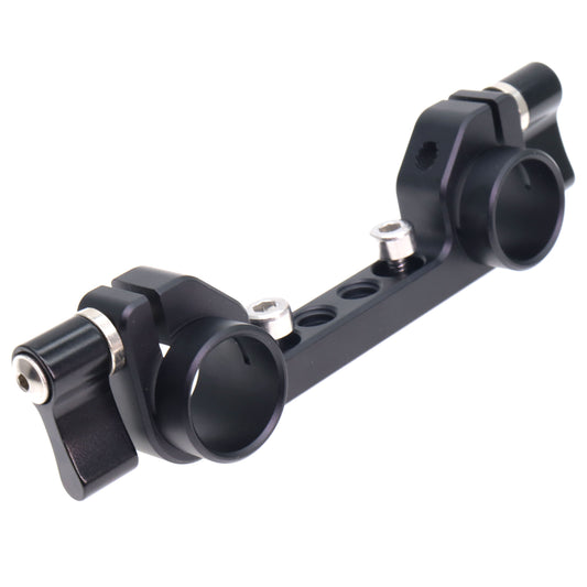 15mm Double Rod Bracket with ARRI Pin & 1/4"-20 Screw Holes for 15mm Rail Rig Support System Follow Focus, DSLR Top Handle Articulating