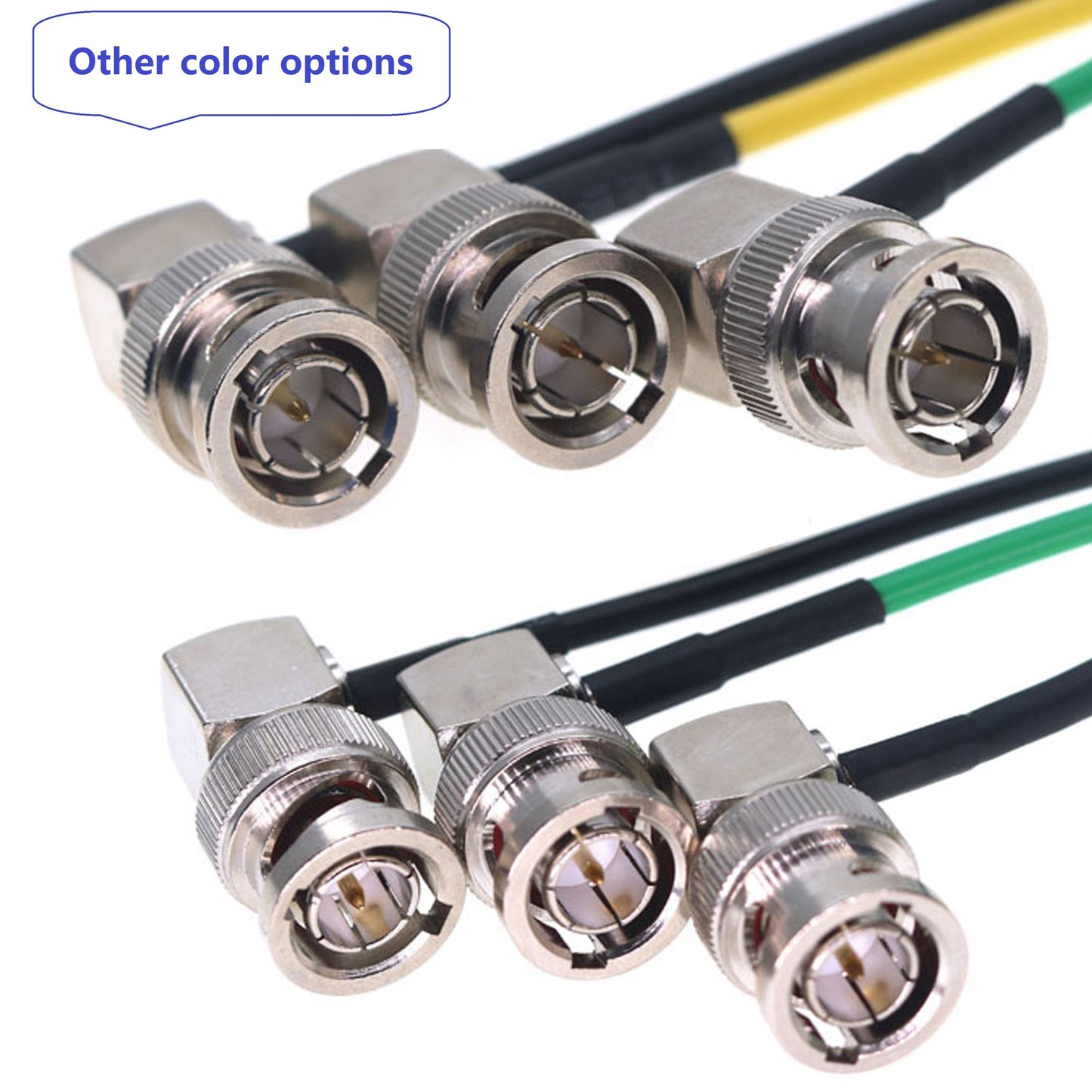 Coaxial BNC Right Angle BNC to BNC Cable for BMPCC Video Camera Monitor Recorder Video Equipment, 2pcs pack