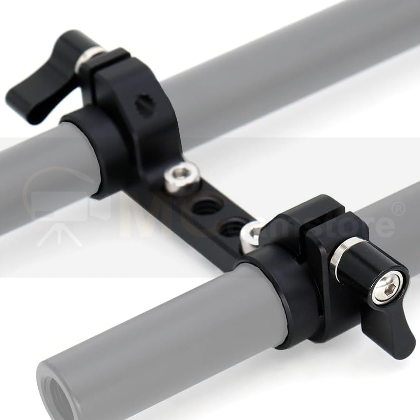 15mm Double Rod Bracket with ARRI Pin & 1/4"-20 Screw Holes for 15mm Rail Rig Support System Follow Focus, DSLR Top Handle Articulating