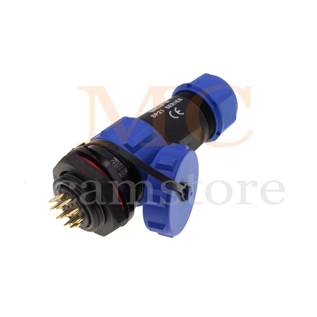 WEIPU SP21 IP68 Waterproof Connector, 2 3 4 5 5B 5C 6 6B 7 9 12 15pin Industrial Aviation LED Lamp Power Cable Plug Socket