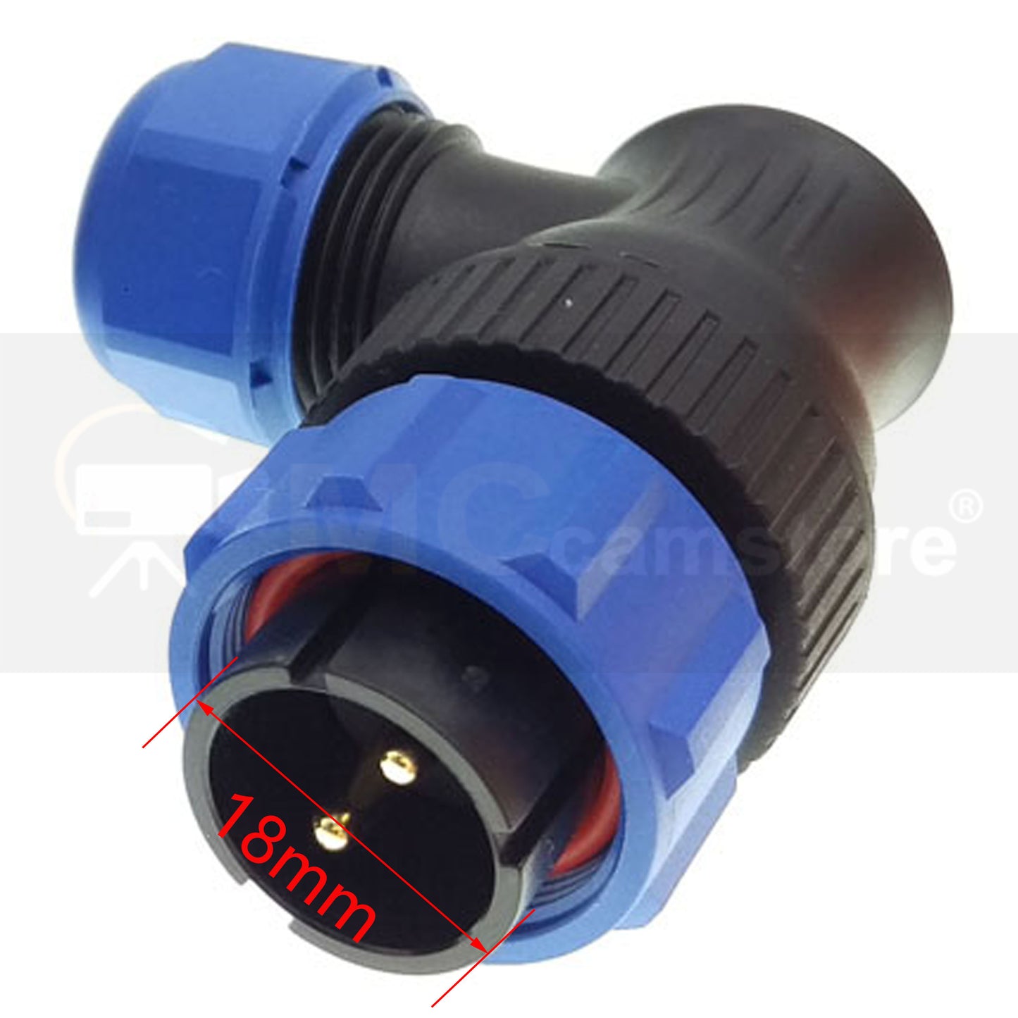 AC200MAX AC300 EP500 RV 2 Pin Aviation Circular Connector Right Angle 12V 30A Power Plug for BLUETTI DC Output Waterproof IP68 Cable Plug Male Contact