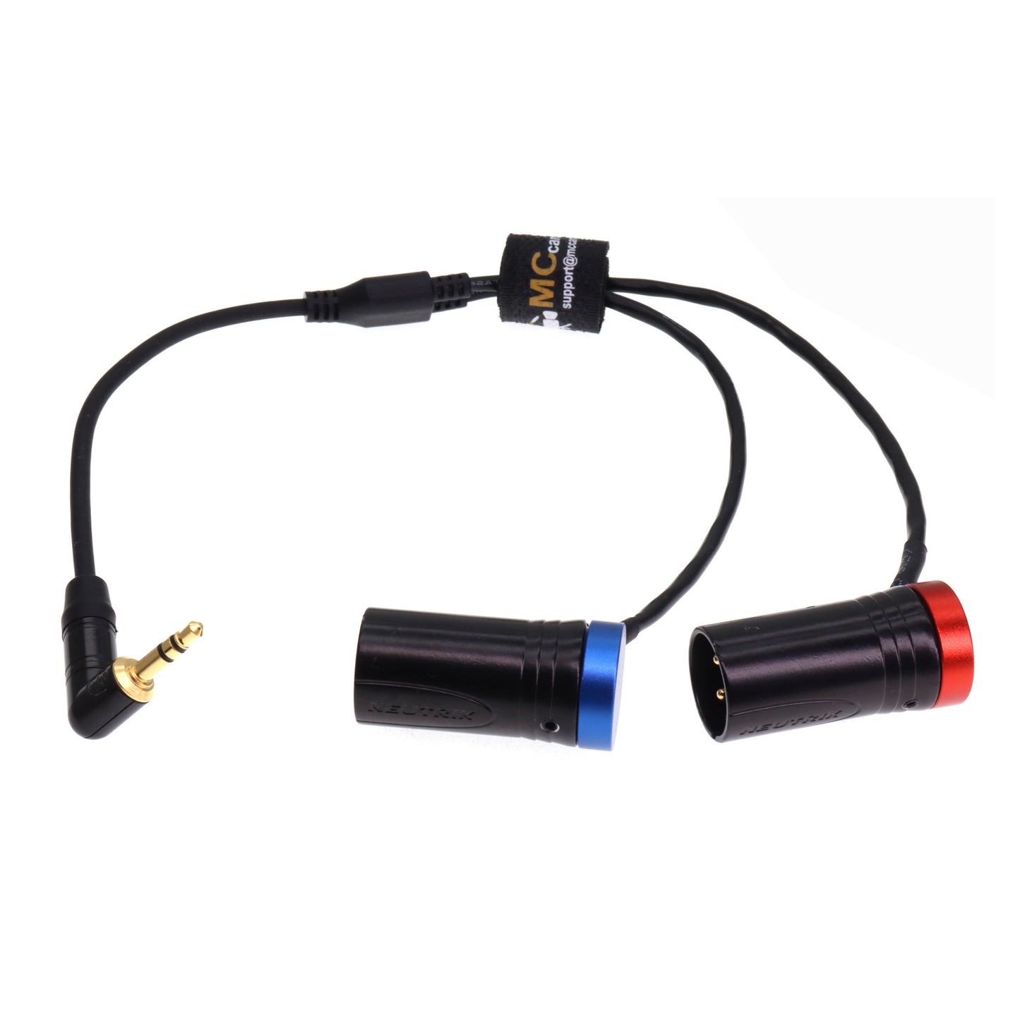 3.5 TRS Plug to Double Low-Profile XLR 3 Pin Male Y Cable for Rode Wireless GO II Dual Channel Wireless Microphone Receiver with Recorder