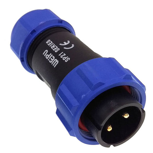 2 Pin Aviation Circular Connector 12V 30A for BLUETTI AC200MAX AC300 EP500 RV DC Output Waterproof IP68 4-12mm Cable Plug Male Contact