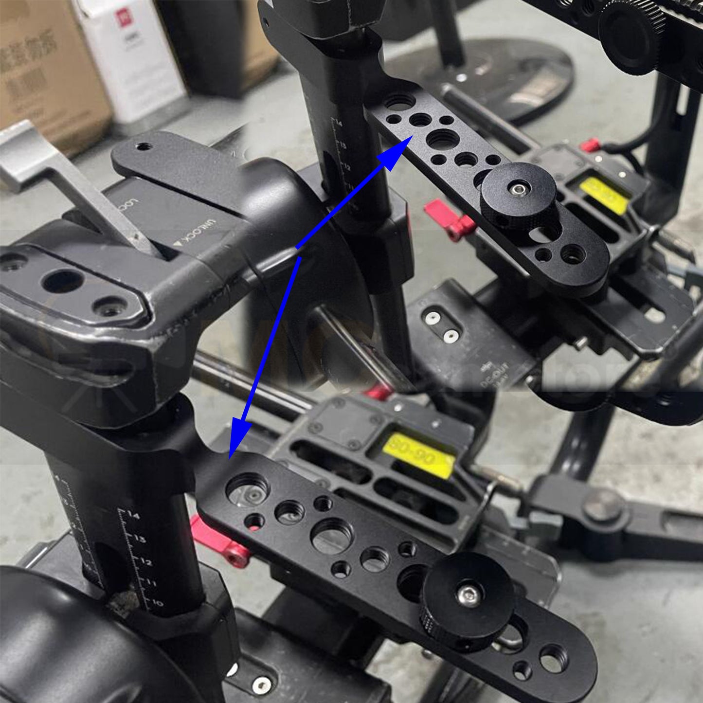 Ronin 2 Image Transmission Bracket, Tilt Axis Cage Arm Extension Stand Bracket Mount for DJI Teradek Bolt Bond Vaxis Video Transmission Transmitter Receiver