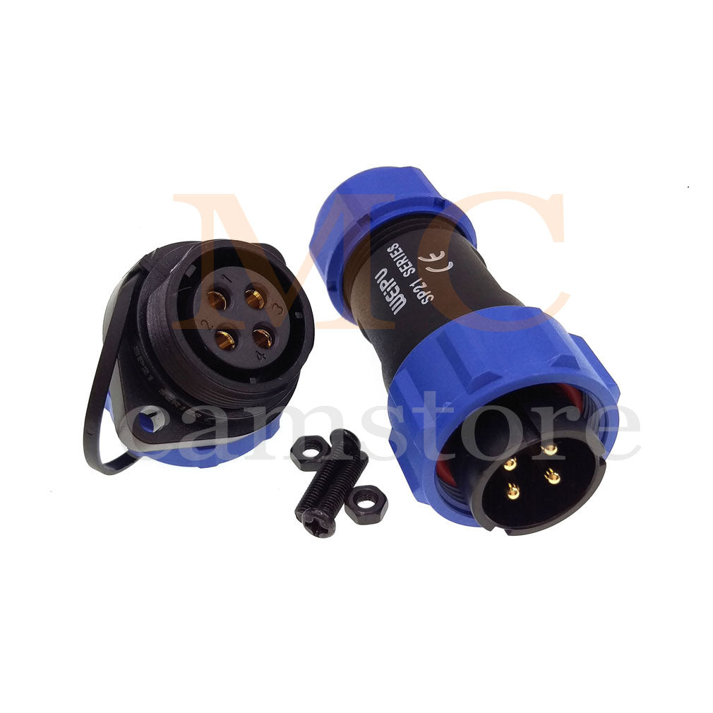 WEIPU SP21 IP68 Waterproof Connector, 2 3 4 5 5B 5C 6 6B 7 9 12 15pin Industrial Aviation LED Lamp Power Cable Plug Socket