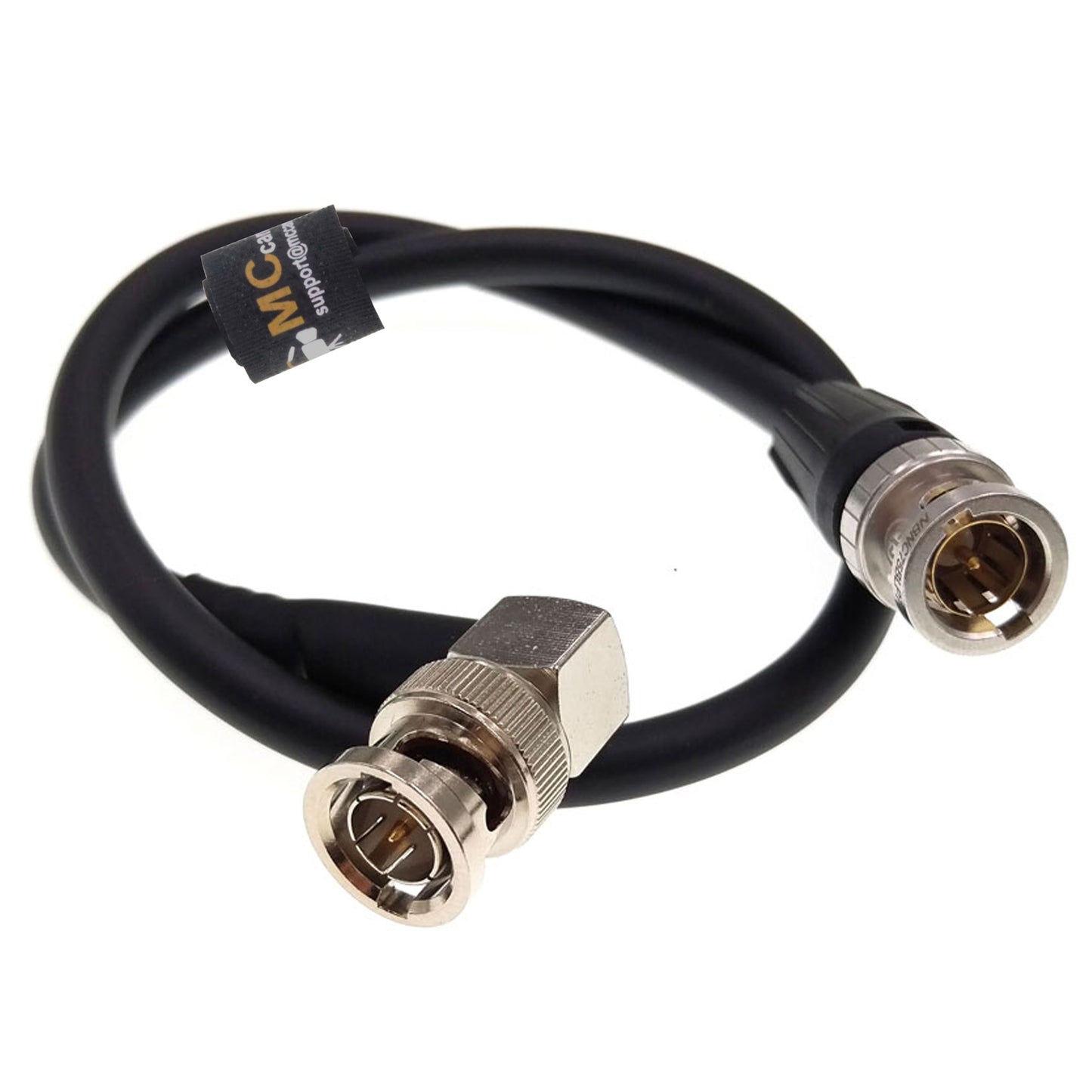 High Flex 12G 3G HD SDI 75 ohm Coaxial Video Cable 4K 60fps Right Angle to Straight BNC Canare LV-61S for Camera Monitor