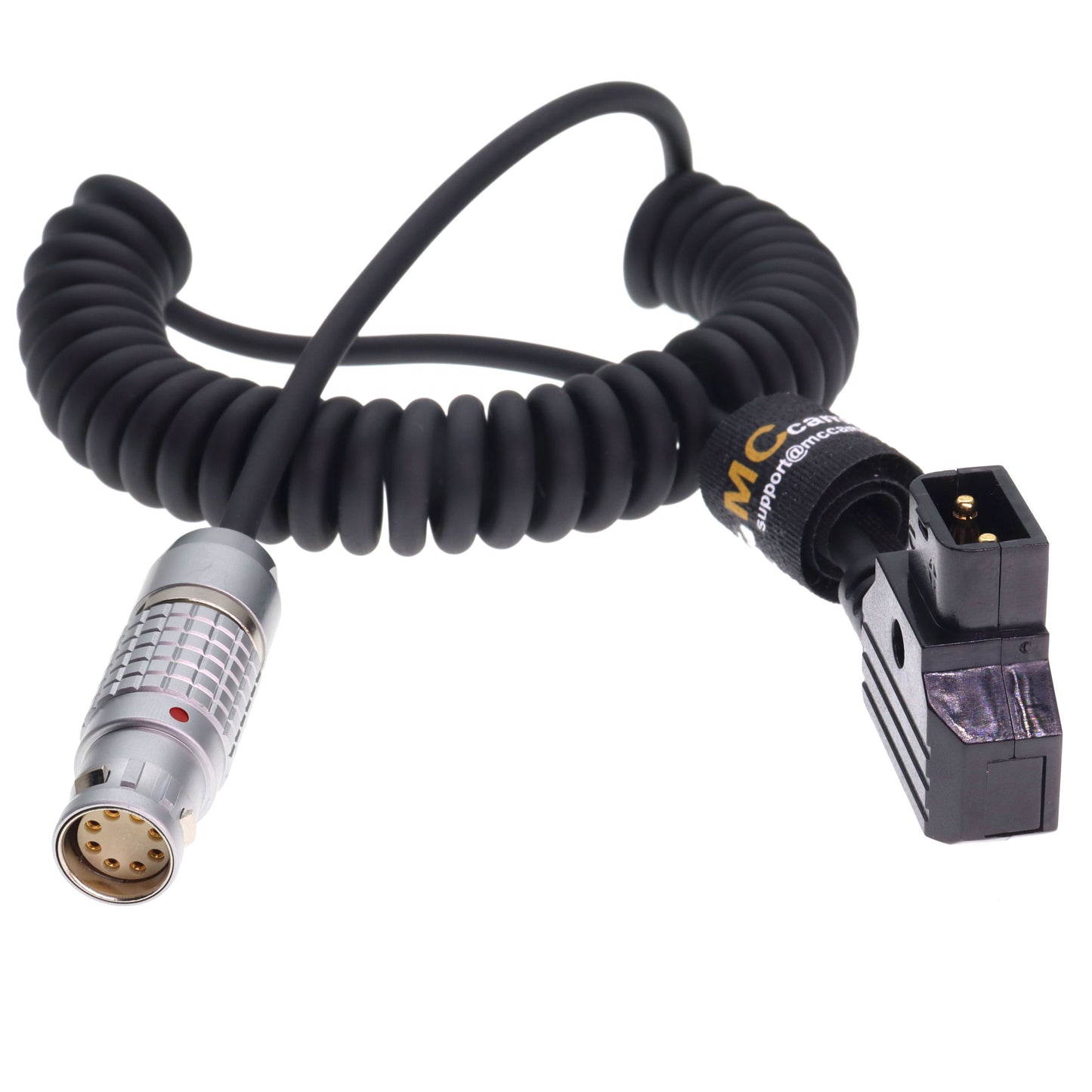 Power Coiled Cable for ARRI Alexa 35, Alexa Mini LF, Alexa Mini, Amira Camera, D tap Male to Elbow 8 Pin Female