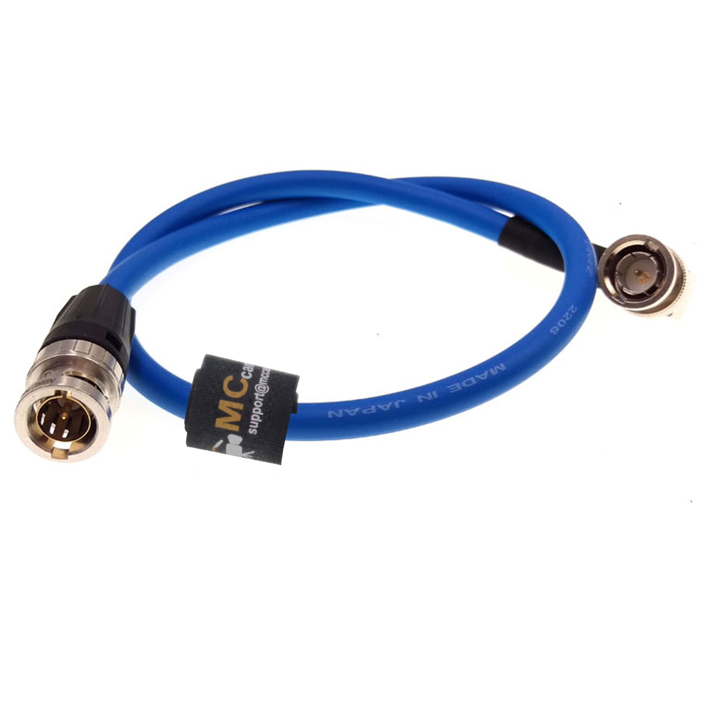 High Flex 12G 3G HD SDI 75 ohm Coaxial Video Cable 4K 60fps Right Angle to Straight BNC Canare LV-61S for Camera Monitor