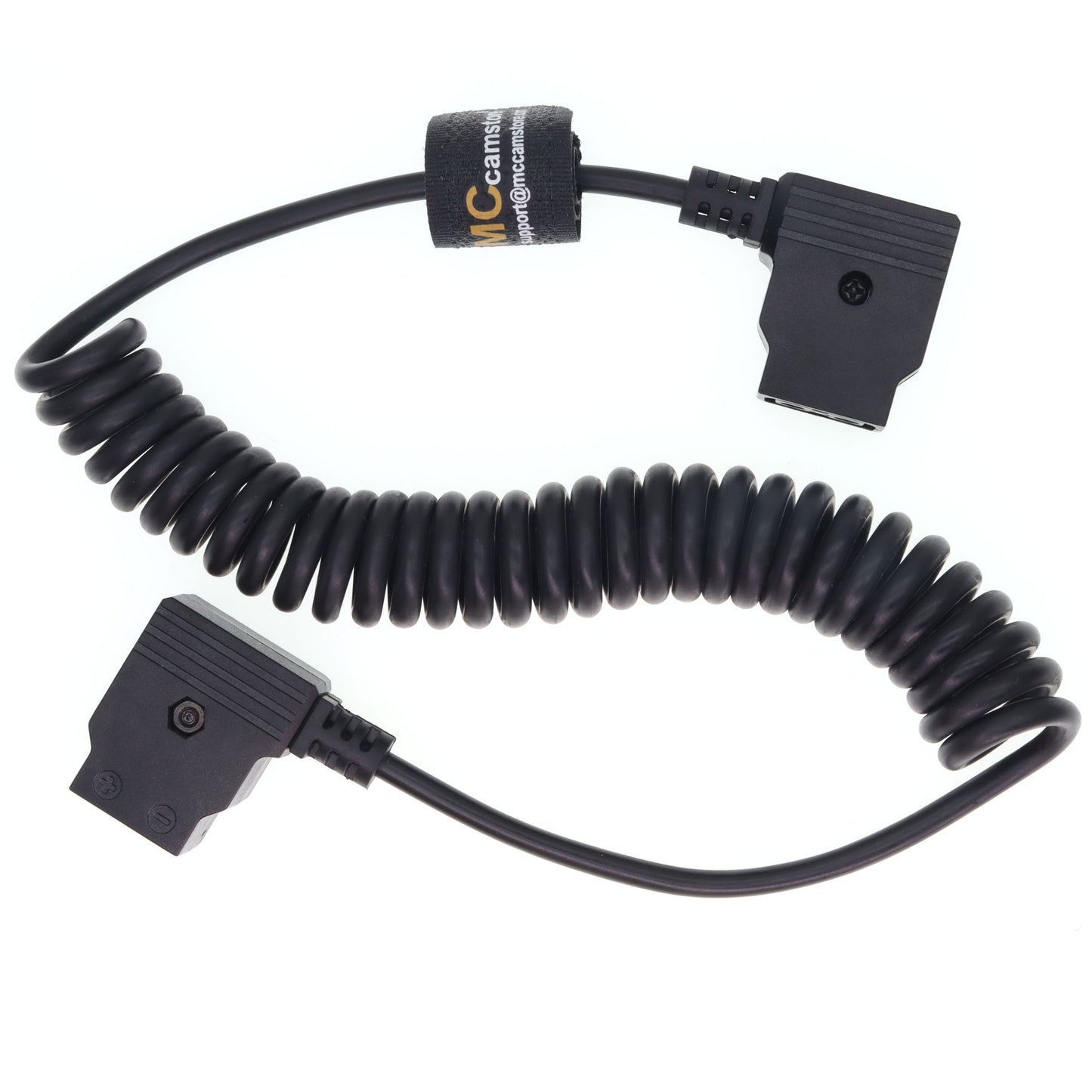 Power Coiled Extend Cable, Camera Power Extension Line for DSLR Rig, D tap Female to Female for Bauer V-Mount Gold Mount