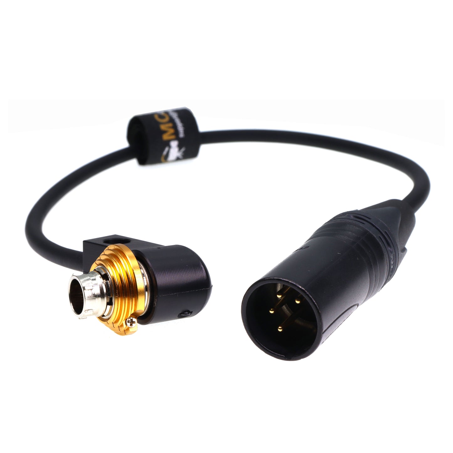 XLR 4 pin to Right Angle Hirose 20 Pin Power Cable for Fujinon Cabrio Cine Lens 50cm