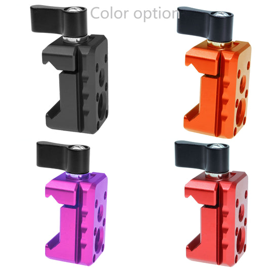 Quick Release NATO Clamp with 1/4"-20 3/8"-16 Thread for Cold Shoe Monitor Support Standard NATO-Clamp for Camera Cage Friction Arm Ballhead Monitor Mount