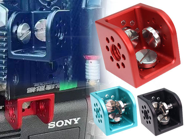 Three Way Bracket for ARRI RED Sony Camera Link to Teradek Vaxis Image Transmission Monitor