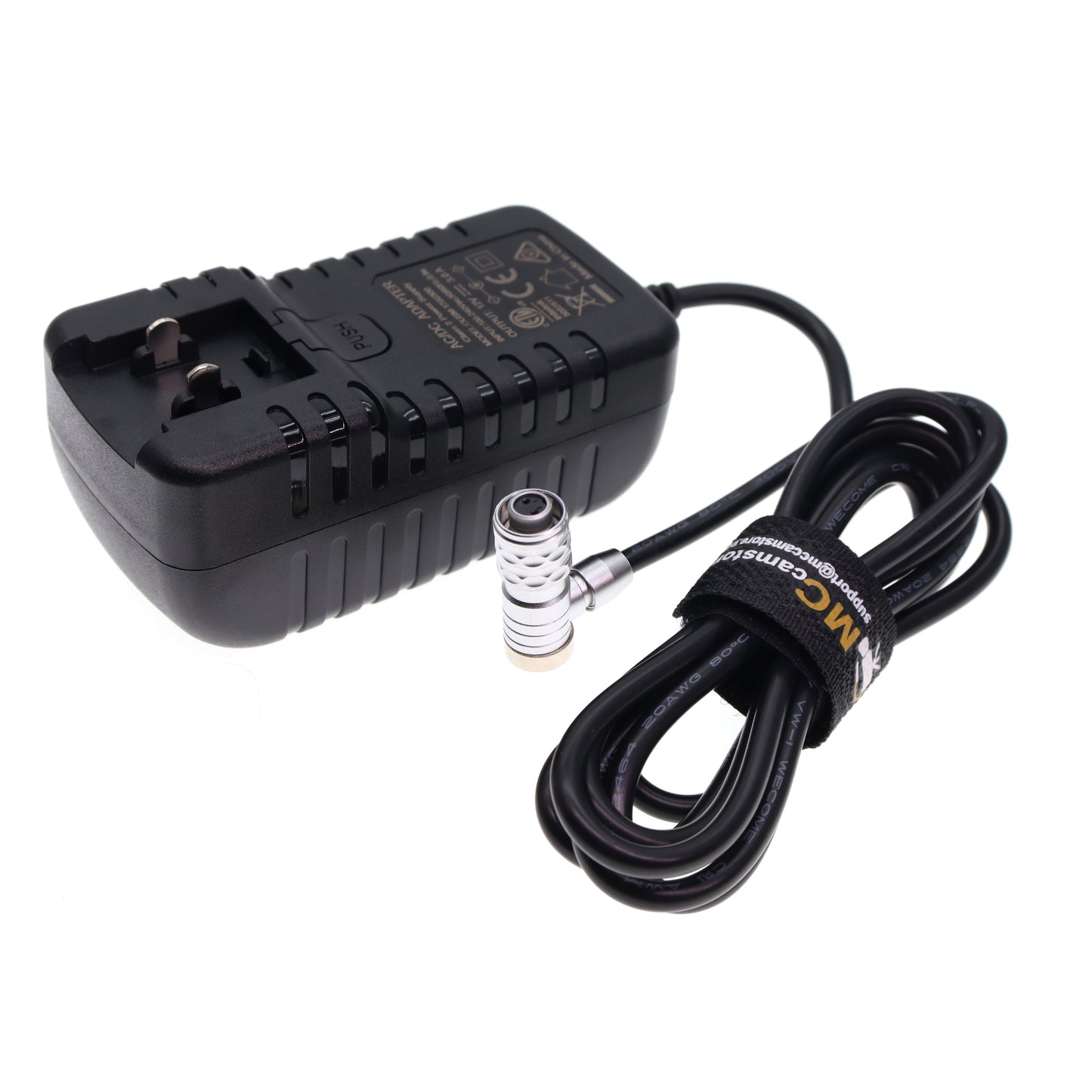 Power Adapter AC 110V to 240V to BMPCC 4K Black Magic 2pin Power Cable 12V 3A for Blackmagic Pocket Cinema Camera 4K, 6K Pro, 6K G2