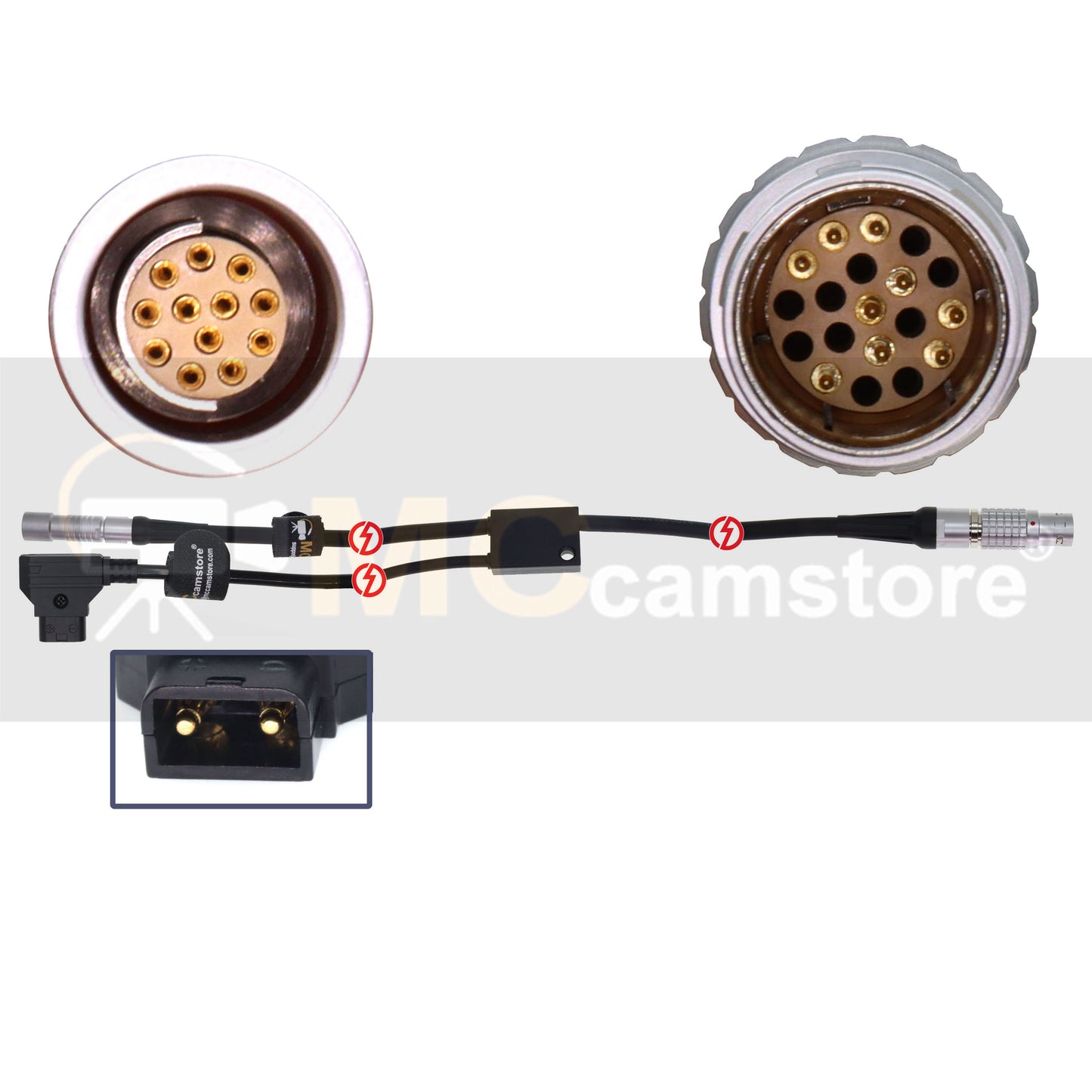 ZMU-3A - CLM/PSC 19pin to FI 12pin Female and D tap Power Cable for ARRI K ZMU-3 CLM PSC Supply Cable