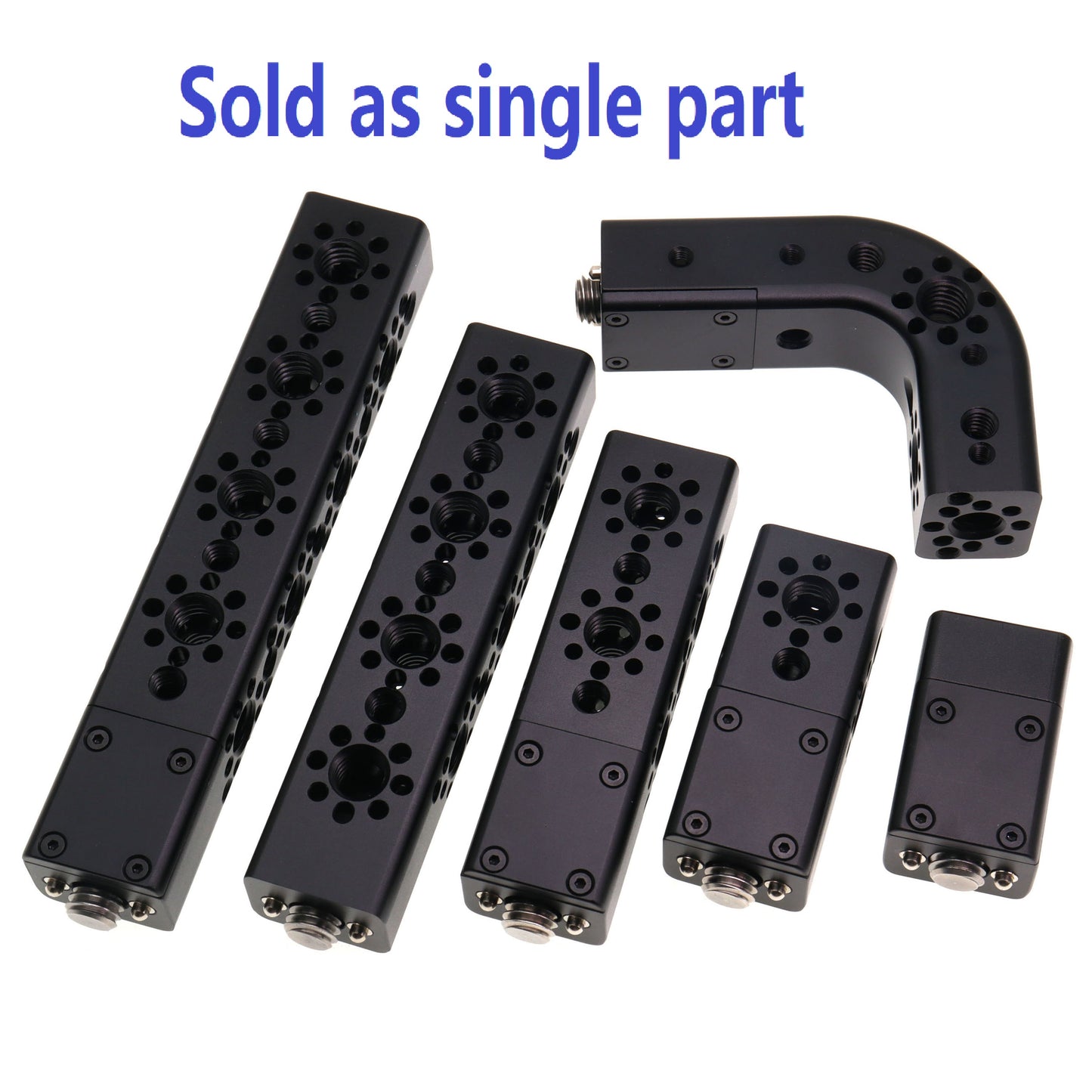 Portable Top Handle Extension with 3/8 1/4 Locating Pins for Sony ARRI RED Camera, Multiple Mounting Holes, Professional Video Accessories Al DIY Fixture Camera Handle Grip