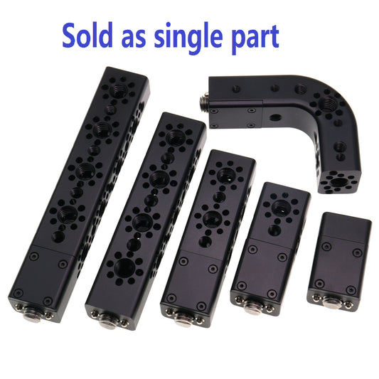 Portable Top Handle Extension with 3/8 1/4 Locating Pins for Sony ARRI RED Camera, Multiple Mounting Holes, Professional Video Accessories Al DIY Fixture Camera Handle Grip