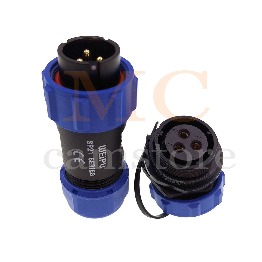 WEIPU SP21 IP68 Waterproof Connector, 2 3 4 5 5B 5C 6 6B 7 9 12 15pin Industrial Aviation LED Lamp Power Cable Plug Socket