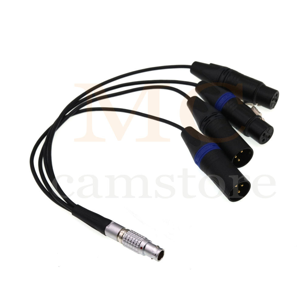 Atomos Right angle 10Pin to XLR Breakout Audio Input Output Cable for Shogun Recorder/Monitor