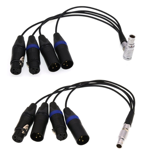 Atomos Right angle 10Pin to XLR Breakout Audio Input Output Cable for Shogun Recorder/Monitor