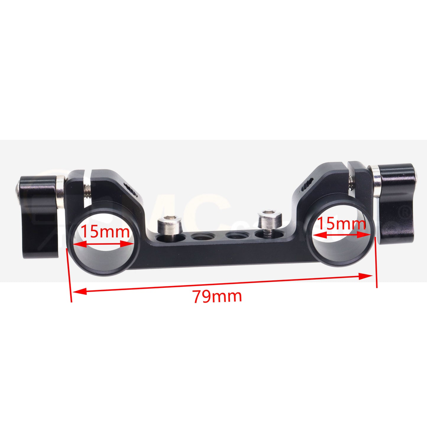 15mm Double Rod Bracket with ARRI Pin & 1/4"-20 Screw Holes for 15mm Rail Rig Support System Follow Focus, DSLR Top Handle Articulating