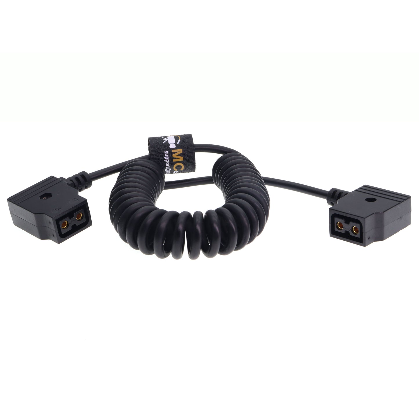 Power Coiled Extend Cable, Camera Power Extension Line for DSLR Rig, D tap Female to Female for Bauer V-Mount Gold Mount