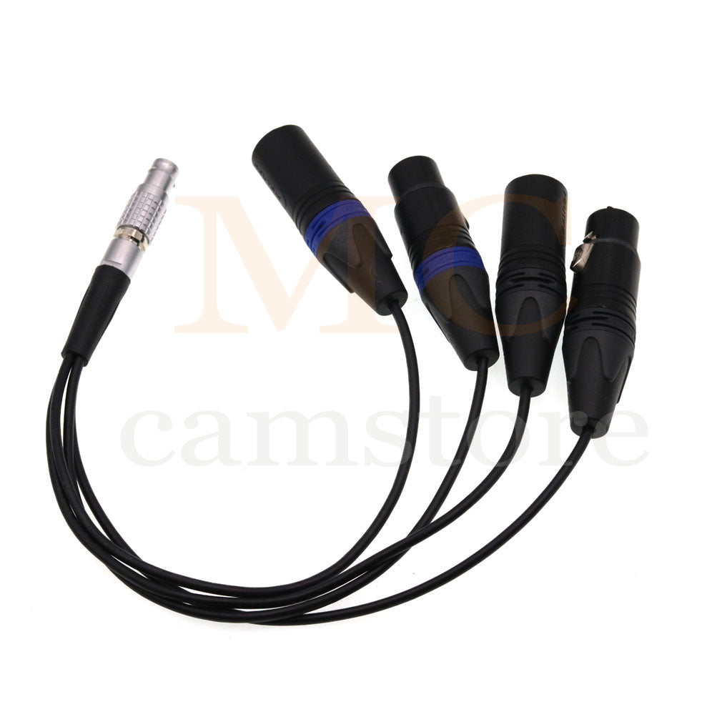 Atomos Right angle 10Pin to XLR Breakout Audio Input Output Cable for Shogun Recorder/Monitor