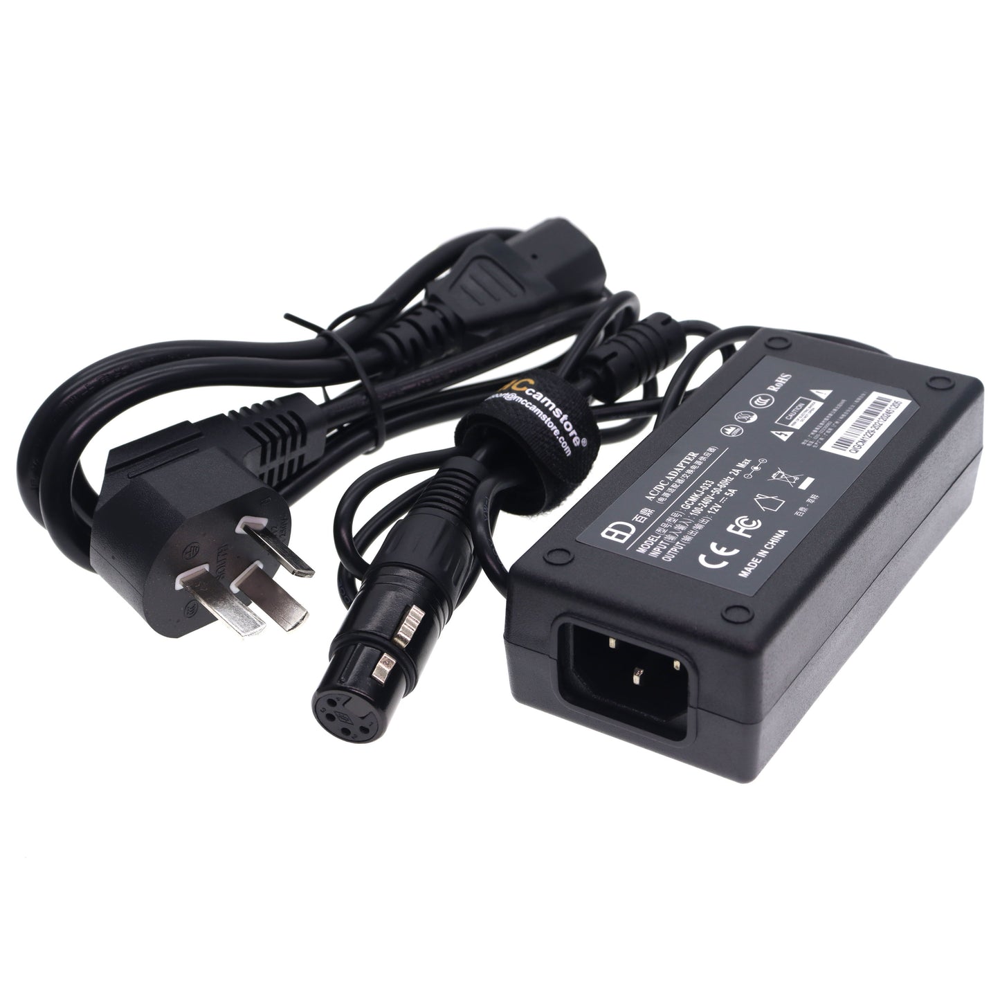 4 pin XLR 12V 5A Power Supply Cable for Sony PMW F55 F3, Venice, Canon C300 MKII, C500 MKII, C700 Monitor and Blackmagic URSA, VariCam Cameras
