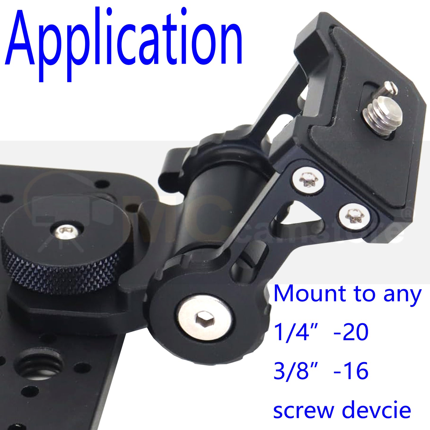 Articulated Mount Monitor Bracket for Atomos SmallHD Camera Video Monitor, with 1/4" 3/8" Screws, Adjustable Locking Knob Buckle