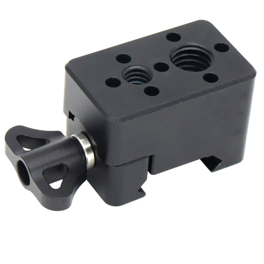 Quick Release NATO Clamp with 1/4"-20 3/8"-16 Thread for Cold Shoe Monitor Support Standard NATO-Clamp for Camera Cage Friction Arm Ballhead Monitor Mount (Black)