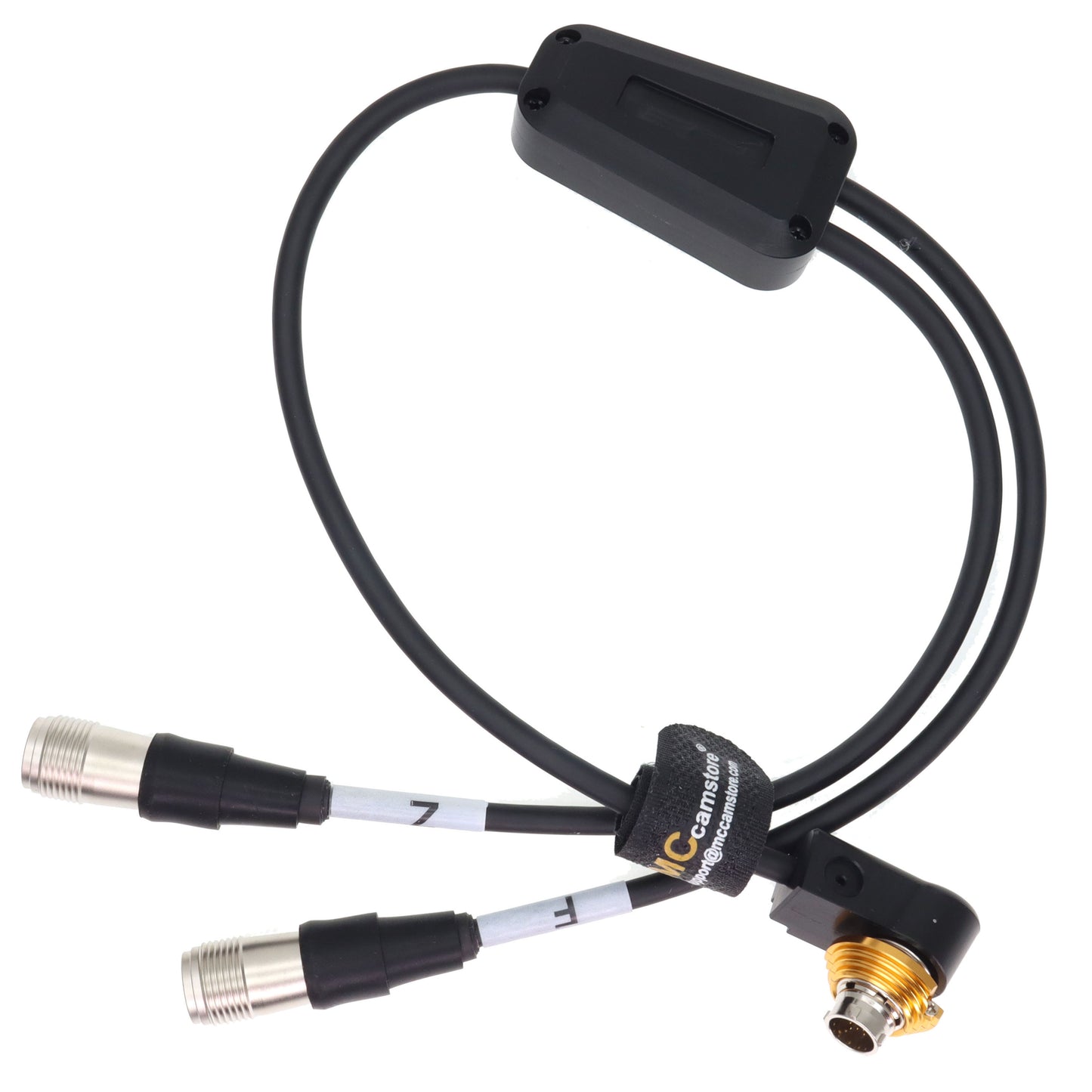 Stratus Lens Control Y Cable for Canon Cinema CN-E Servo Lenses for ikan Stratus Lens Control, Hirose 20 Pin Male to Dual 20pin Female