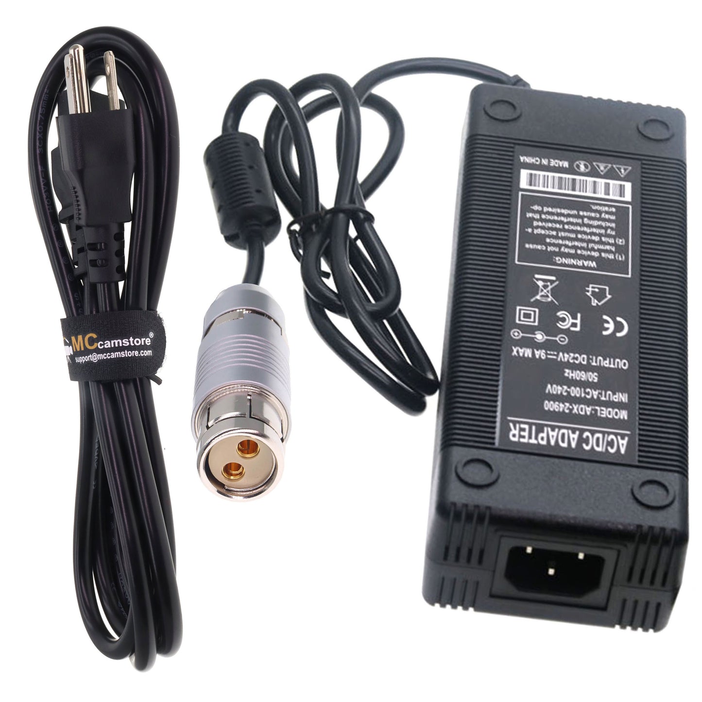 AC DC Power Supply Adapter 24V for ARRI Alexa XT SXT LF SXT-W Classic Camera, 2 Pin Female Connector