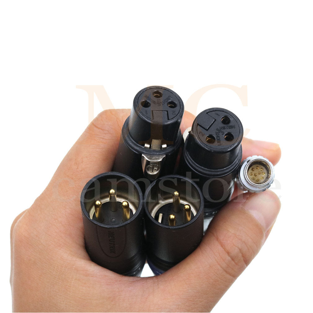 Atomos Right angle 10Pin to XLR Breakout Audio Input Output Cable for Shogun Recorder/Monitor