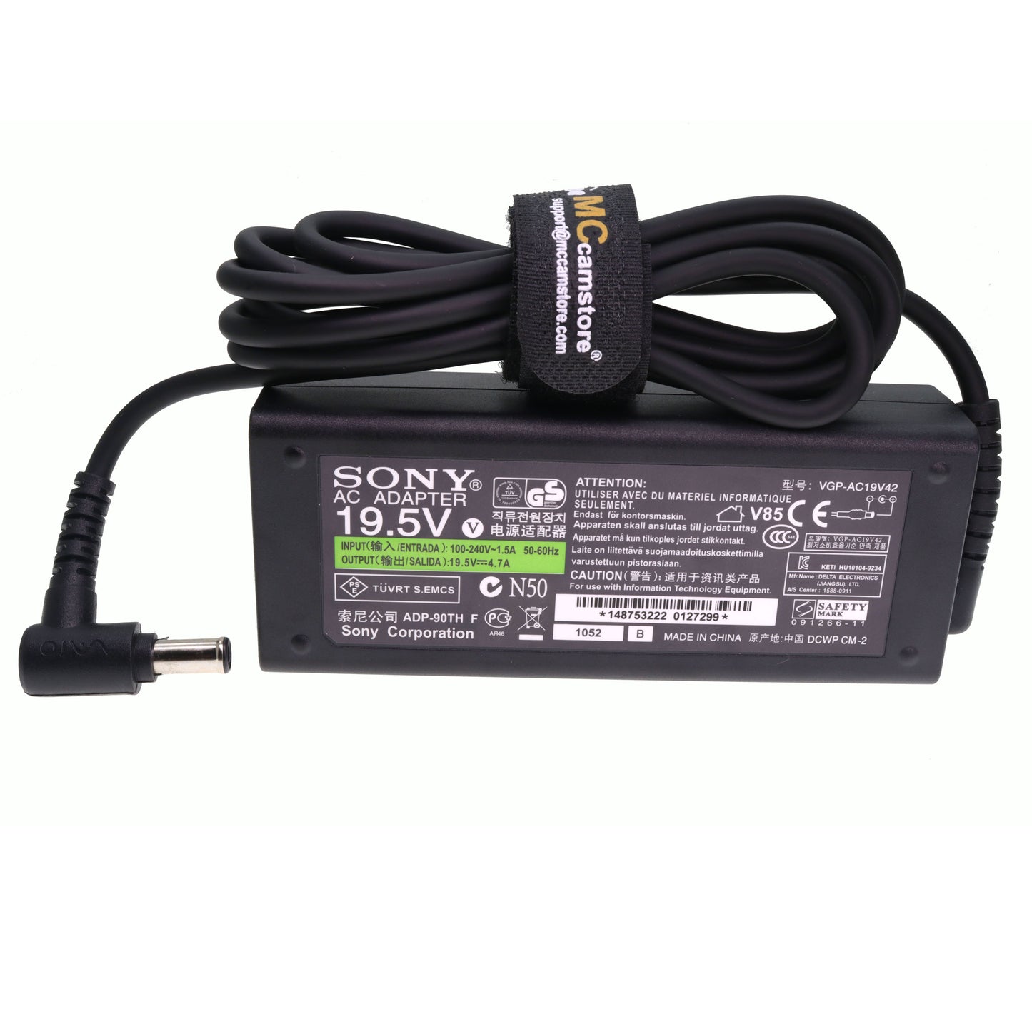 19.2V AC Power Adapter Cable for Sony FX6 FX9 PXW-Z200 Camera Power Cord, 100V-240V to 19.5V