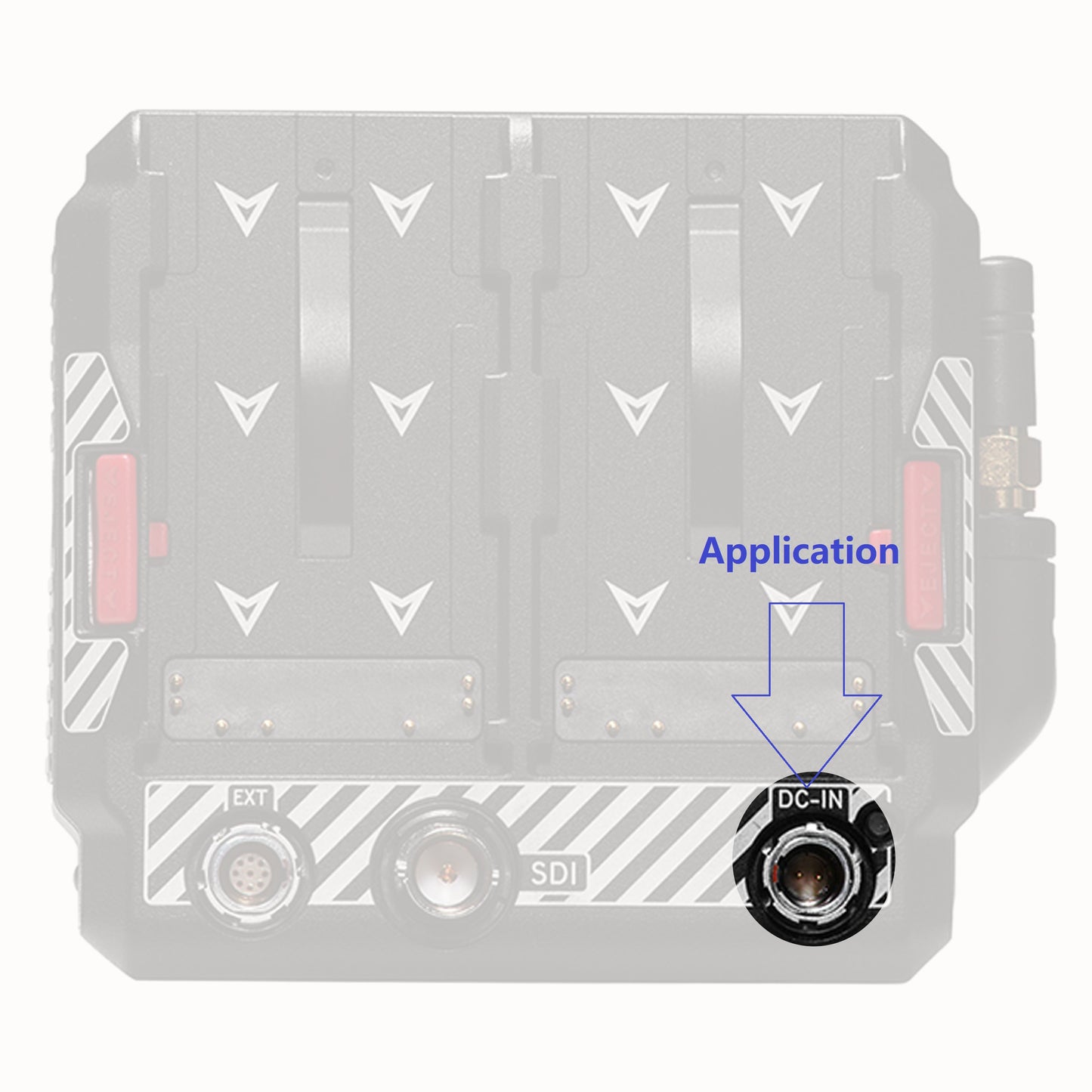 XLR 4 Pin Male to Rotatable Right Angle 2 Pin Female 12V Power Cable for RED Komodo 6K Camera